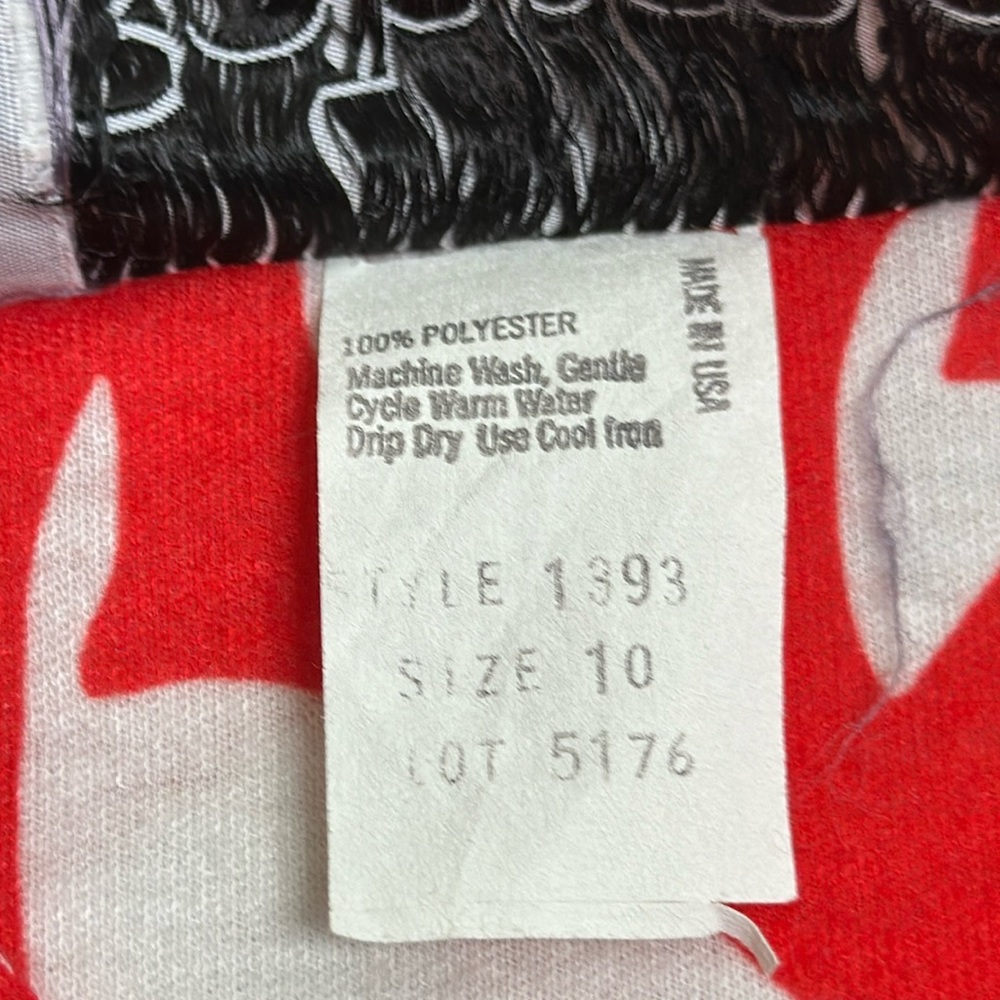 LROThschild vintage tiered cress cross belted midi dress red and white s… - Picture 7 of 10